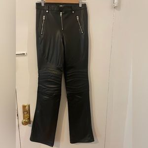 Faux leather moto pants Zara Sz Small